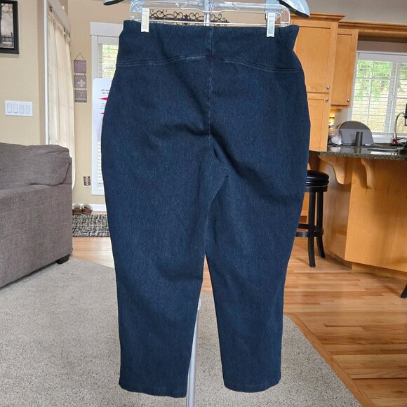 NWT Women with Control by Renee Greenstein sz medium denim tummy control capris - Picture 3 of 6